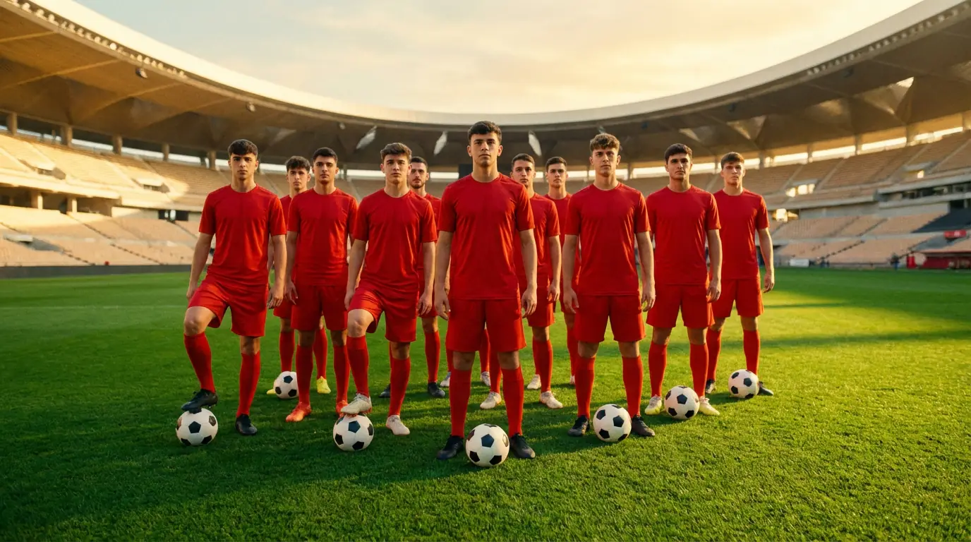 Spain national football team young players on pitch World Cup 2026