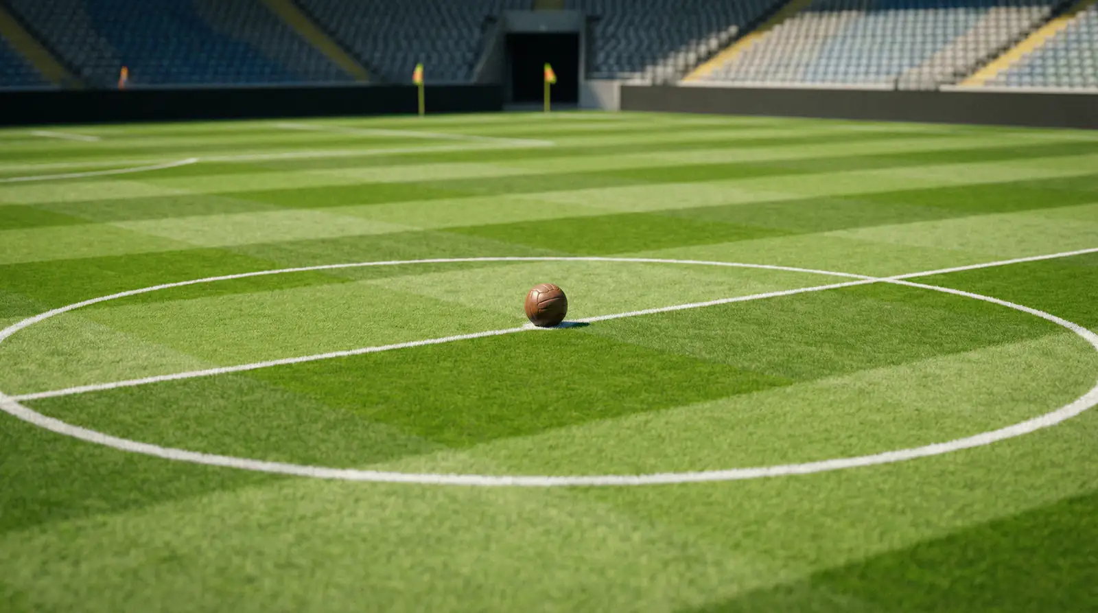 Terrain de football avec marquages et équipements pour le nouveau format à 48 équipes du Mondial 2026